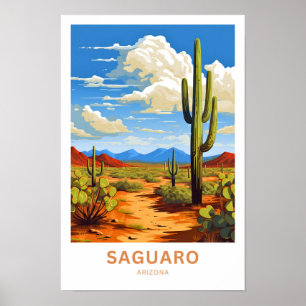 Saguaro Arizona Travel Skriv ut Poster