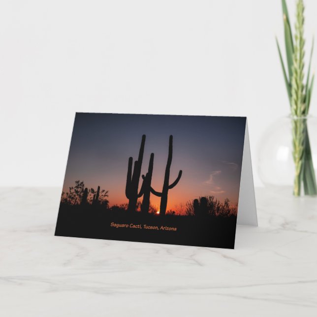 Saguaro Cacti vid Sunset Kort (Framsida)