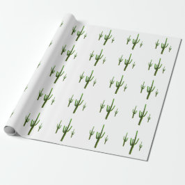 Saguaro Cactus Grönt Mönster Desert Presentpapper