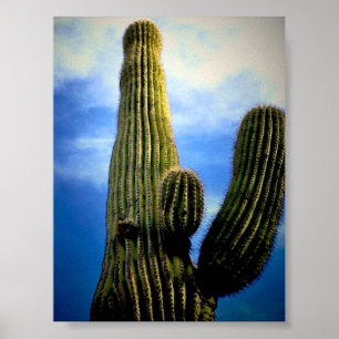 Saguaro Cactus High Postcard Poster