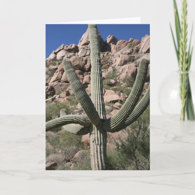 Saguaro Cactus Notecard Kort (Framsida)
