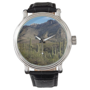Saguaro Cactus och Catalina Mountain, Tucson AZ Armbandsur