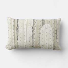 Saguaro Cactus Photo Art Neutralt Färg Coola Lumbarkudde