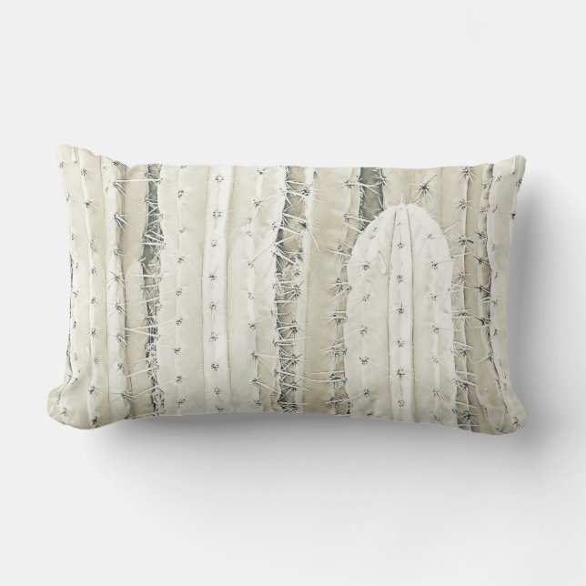 Saguaro Cactus Photo Art Neutralt Färg Coola Lumbarkudde (Framsida)