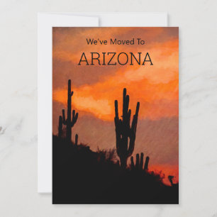 Saguaro Cactus Silhouette Arizona Sunset Flytta An Meddelande