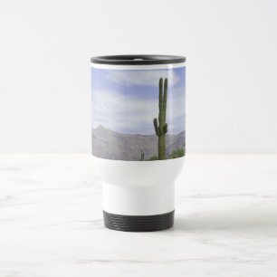 Saguaro Cactus stativ på Hilltop i Arizona-öknen Resemugg
