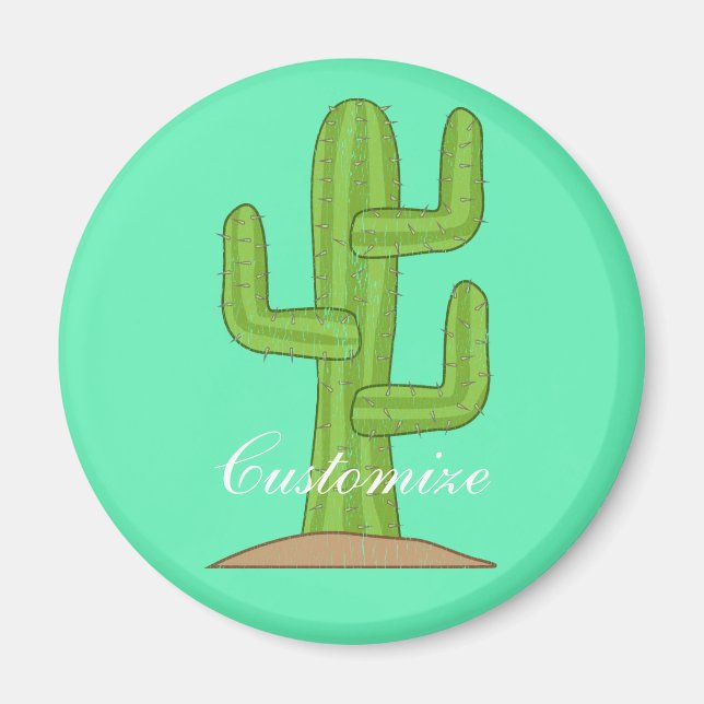 Saguaro Cactus Thunder_Cove Magnet (Framsidan)