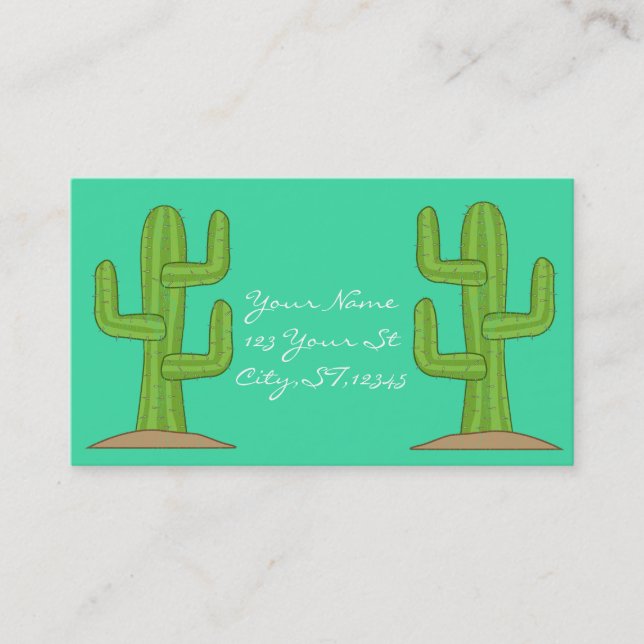 Saguaro Cactus Thunder_Cove Visitkort (Framsida)
