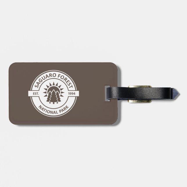 Saguaro Forest nationalpark Sol Träd Bagagebricka (Baksida Vågrät)