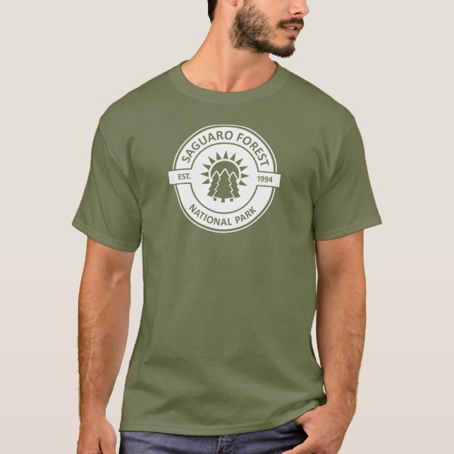 Saguaro Forest nationalpark Sol Träd T Shirt (Framsida)