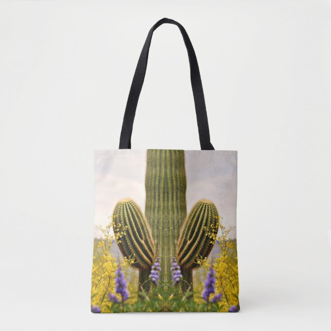 Saguaro i lavendeltoto tygkasse (Framsida)