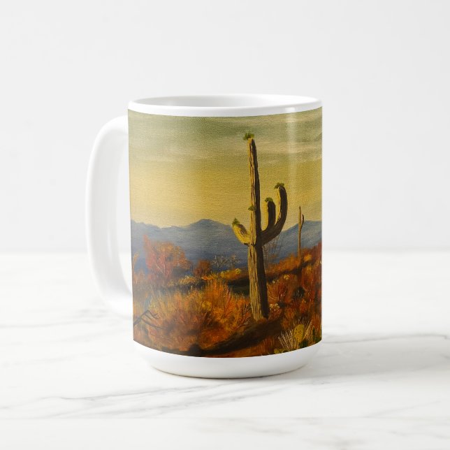Saguaro in the Arizona Desert, av Gary Poling Kaffemugg (Framsida vänster)