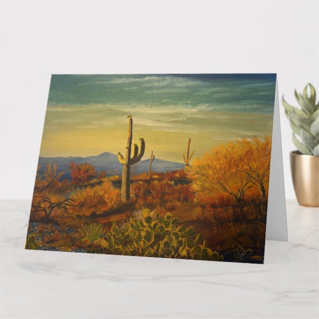 Saguaro in the Arizona Desert, av Gary Poling Kort (Liten växt)