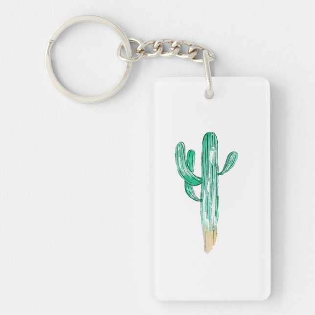 Saguaro-kaktus Nyckelring | Dubbelsidig (Framsidan)