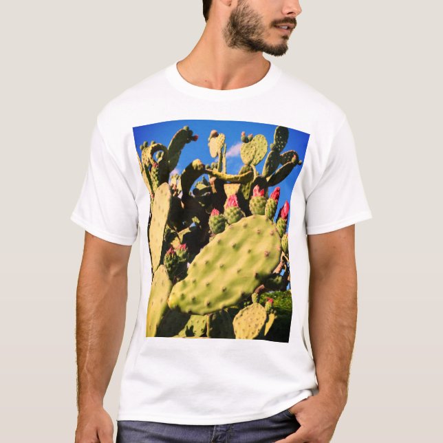 Saguaro kaktusar, kaktusväxter  t shirt (Framsida)