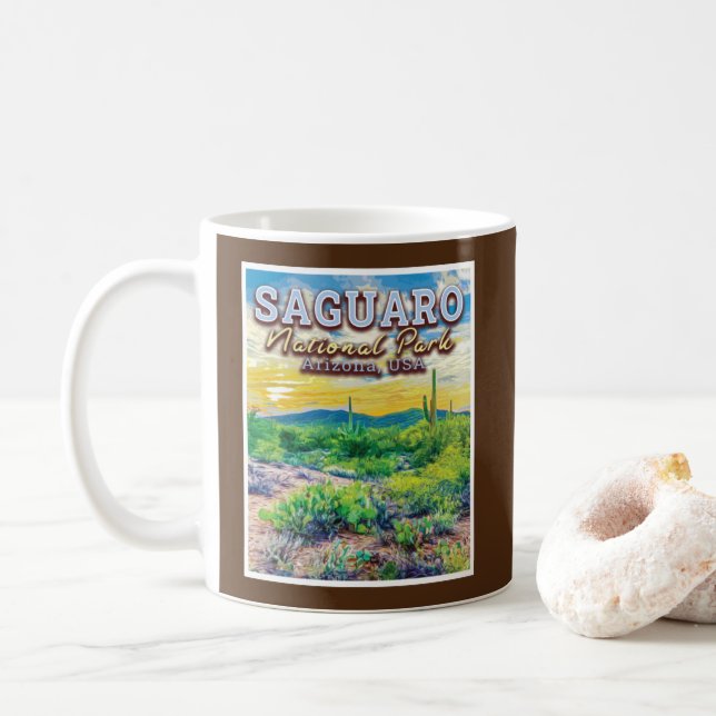 SAGUARO NATIONAL PARK - ARIZONA United STATER Kaffemugg (Med munk)