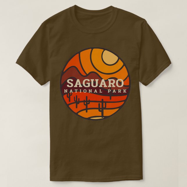 Saguaro nationalpark Arizona Cactus Desert Sunris T Shirt (Design framsida)