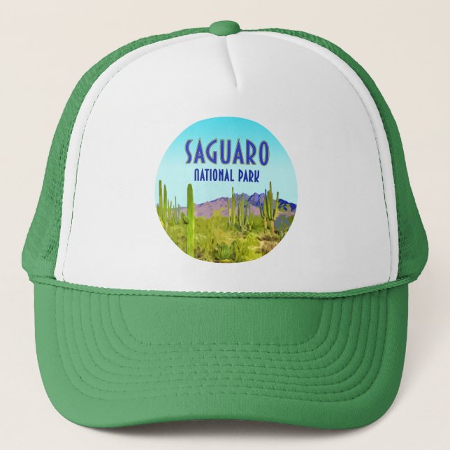 Saguaro nationalpark Arizona Cactus Vintage Keps (Framsida)