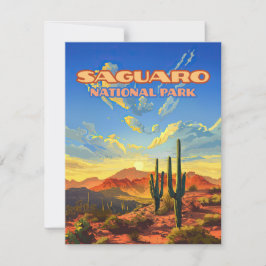 Saguaro nationalpark Arizona Desert Cactus kort