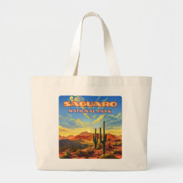 Saguaro nationalpark Arizona Desert Cactus Retro Jumbo Tygkasse