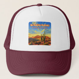Saguaro nationalpark Arizona Desert Cactus Retro Keps
