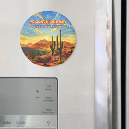 Saguaro nationalpark Arizona Desert Cactus Retro Magnet
