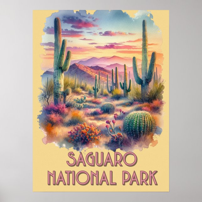 Saguaro nationalpark Arizona Poster (Framsidan)