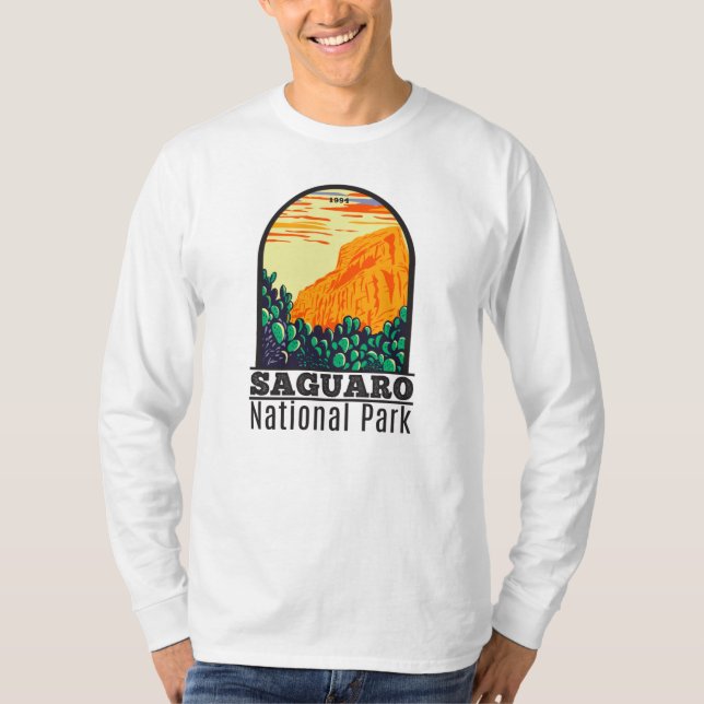 Saguaro nationalpark Arizona Prickly Pear Cactus T Shirt (Framsida)