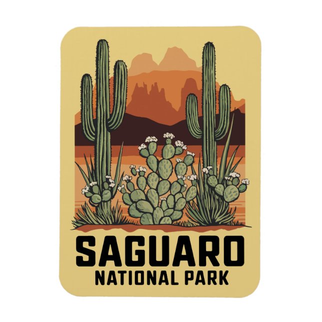 Saguaro nationalpark Cactus Magnet (Vertikal)