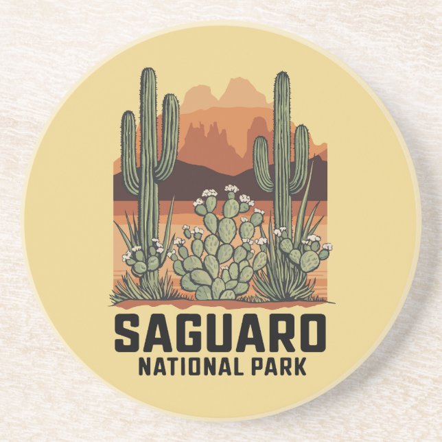 Saguaro nationalpark Cactus Underlägg (Framsidan)