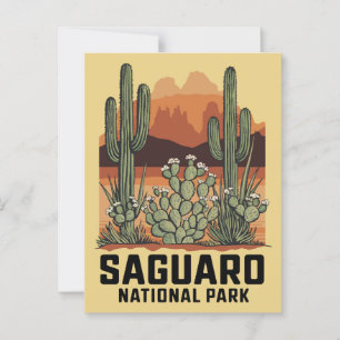 Saguaro nationalpark Cactus Vykort