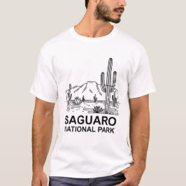 Saguaro nationalpark Minimal Line Art T Shirt