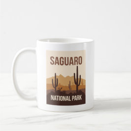 Saguaro nationalpark Minimal Travel Art Kaffemugg