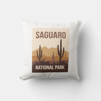 Saguaro nationalpark Minimal Travel Art Kudde