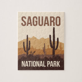 Saguaro nationalpark Minimal Travel Art Pussel