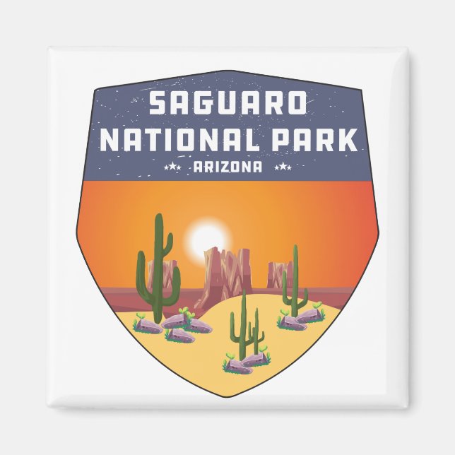 Saguaro nationalpark Souvenir Cactus Arizona Magnet (Framsidan)