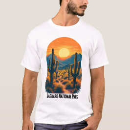 Saguaro nationalpark Sunset - Desert Landskap T Shirt