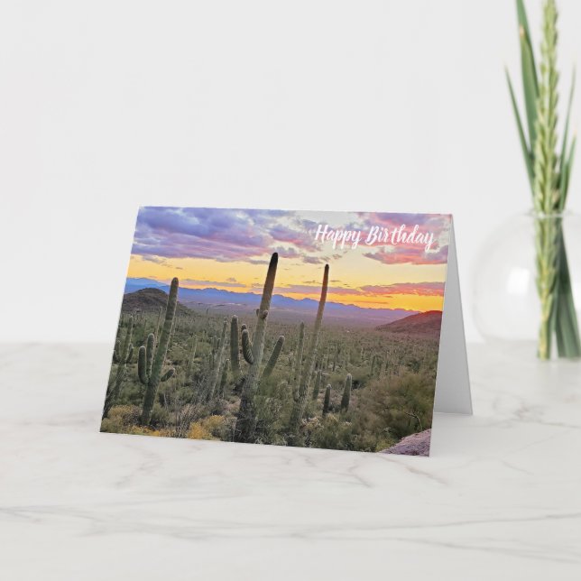 Saguaro nationalpark Sunset Kort (Framsida)