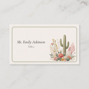 Saguaro & Sage Flat Bröllopsplatskort Placeringskort