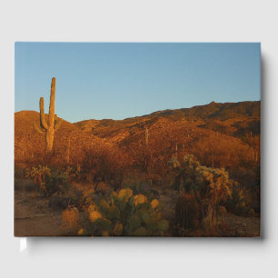 Saguaro Sunset I Arizona Desert liggande Gästböcker
