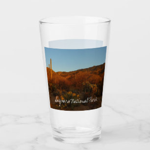 Saguaro Sunset I Arizona Desert liggande Glaskopp