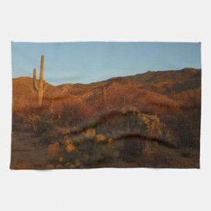 Saguaro Sunset I Arizona Desert liggande Kökshandduk
