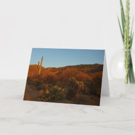 Saguaro Sunset I Arizona Desert liggande Kort