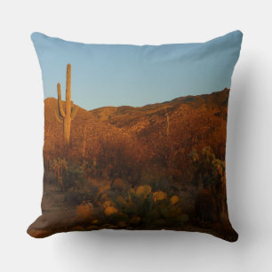 Saguaro Sunset I Arizona Desert liggande Kudde