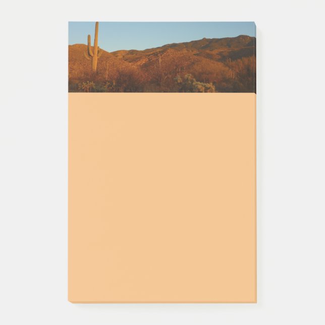 Saguaro Sunset I Arizona Desert liggande Post-it Block (Framsida)