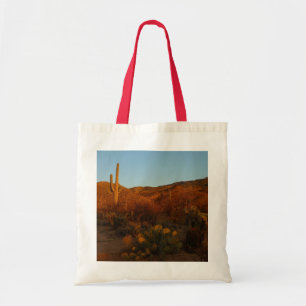 Saguaro Sunset I Arizona Desert liggande Tygkasse