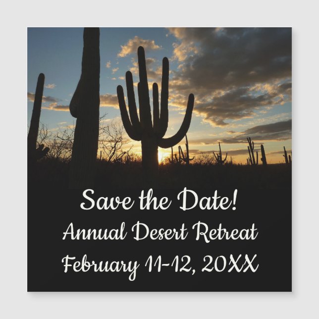 Saguaro Sunset II Arizona Desert liggande (Framsida)