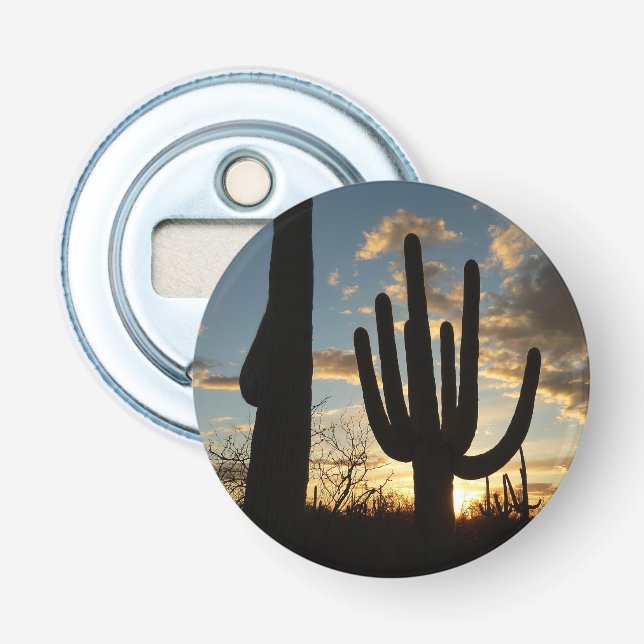 Saguaro Sunset II Arizona Desert liggande Flasköppnare (Framsidan)