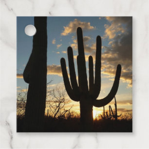 Saguaro Sunset II Arizona Desert liggande Gåvor Etiketter