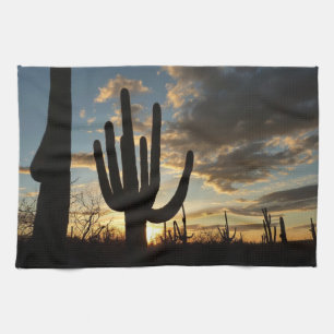 Saguaro Sunset II Arizona Desert liggande Kökshandduk